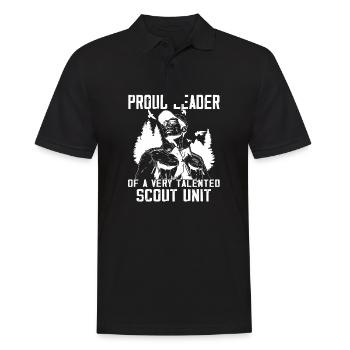 Camping Scouting - Funny Scout Guide - Men's Polo Shirt - black - Front - Kai (181cm)