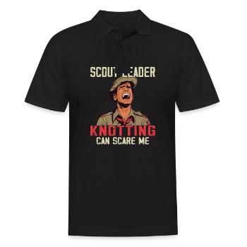 Camping Scouting - Funny Scout Guide - Men's Polo Shirt - black - Front - Kai (181cm)