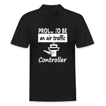 I'm a flood controller Airport Airplane Gift Idea - Men's Polo Shirt - black - Front - Kai (181cm)