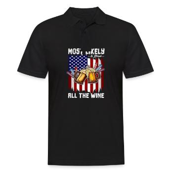 4th Of July Day Drinking Most Likely To Drink - Männer Poloshirt - Schwarz - Vorne - Kai (181cm)