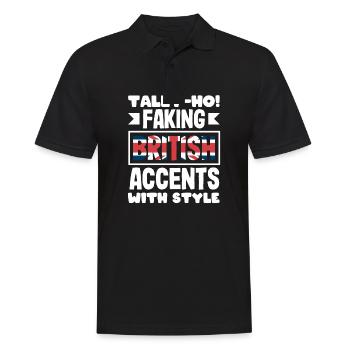 Tally-ho! Simuler les accents britanniques avec style - Polo Homme - noir - Devant - Kai (181cm)