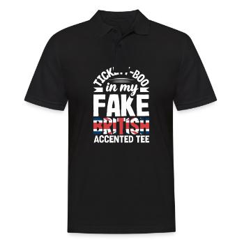 Tickety-Boo dans mon faux tee-shirt à l’accent britannique - Polo Homme - noir - Devant - Kai (181cm)