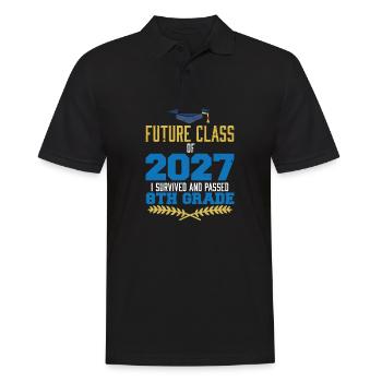 Future classe de 2027 9e année Drôle de 8e année - Polo Homme - noir - Devant - Kai (181cm)