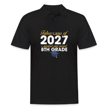 Futur Grade De 2027 Remise des diplômes de 8ème Année Dernier - Polo Homme - noir - Devant - Kai (181cm)