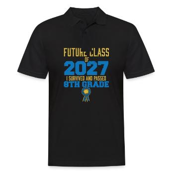 Futur cours de 2027 J’ai survécu Passé 8ème année - Polo Homme - noir - Devant - Kai (181cm)