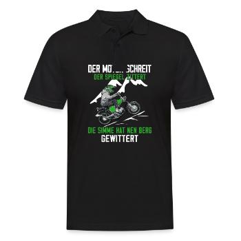 Lustiger Spruch Simsonfahrer S50 S51 Simme Moped - Männer Poloshirt - Schwarz - Vorne - Kai (181cm)