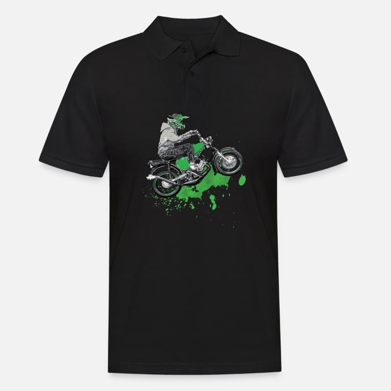 Simsonfahrer S50 S51 Simme Moped - Männer Poloshirt - Schwarz