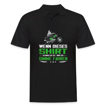 Lustiger Spruch Simsonfahrer S50 S51 Simme Moped - Männer Poloshirt - Schwarz - Vorne - Kai (181cm)