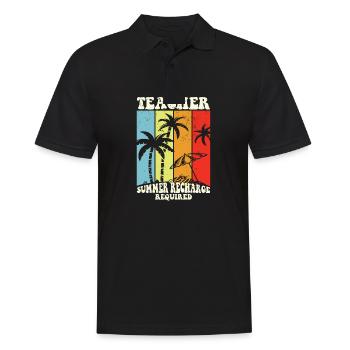 Last Day Of School Teacher Summer Recharge - Men's Polo Shirt - black - Front - Kai (181cm)