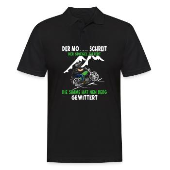 Lustiger Spruch Simsonfahrer S50 S51 Simme Moped - Männer Poloshirt - Schwarz - Vorne - Kai (181cm)