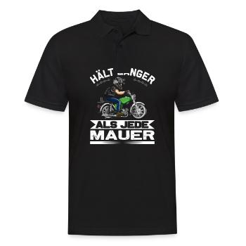 Lustiger Spruch Simsonfahrer S50 S51 Simme Moped - Männer Poloshirt - Schwarz - Vorne - Kai (181cm)