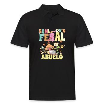 Somebody's Feral Abuelo Opossum Spanish Grandpa - Men's Polo Shirt - black - Front - Kai (181cm)