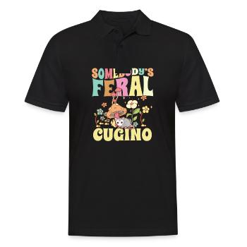 Somebody's Feral Cugino Italian Cousin Opossum - Men's Polo Shirt - black - Front - Kai (181cm)
