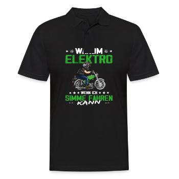 Lustiger Spruch Simsonfahrer S50 S51 Simme Moped - Männer Poloshirt - Schwarz - Vorne - Kai (181cm)