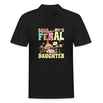 Somebody's Feral Daughter Wild Family Opossum - Men's Polo Shirt - black - Front - Kai (181cm)