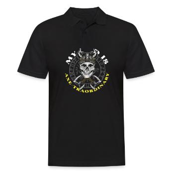 My Dad is Axe-traordinary Father's Day - Men's Polo Shirt - black - Front - Kai (181cm)