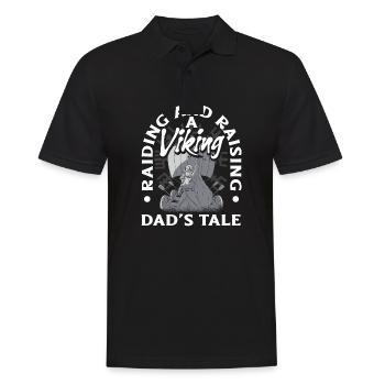 Raiding and Raising A Viking Dad's Tale Father's - Men's Polo Shirt - black - Front - Kai (181cm)