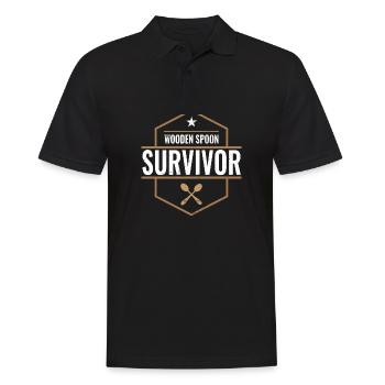 Wooden Spoon Survivor I Survived Wooden Spoon - Männer Poloshirt - Schwarz - Vorne - Kai (181cm)