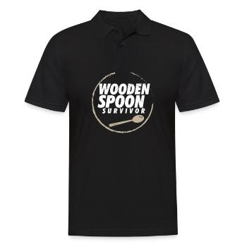 Wooden Spoon Survivor Meme Proud Italian Funny - Männer Poloshirt - Schwarz - Vorne - Kai (181cm)
