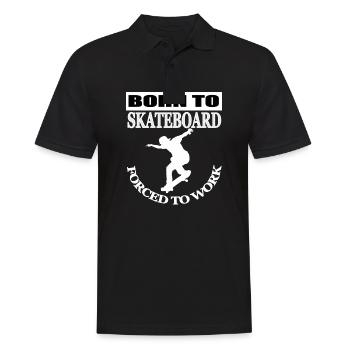 Skateboard Skater Saying Skateboarding Gift - Men's Polo Shirt - black - Front - Kai (181cm)
