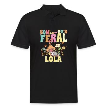 Somebody's Feral Grandma Wild Family Opossum - Männer Poloshirt - Schwarz - Vorne - Kai (181cm)