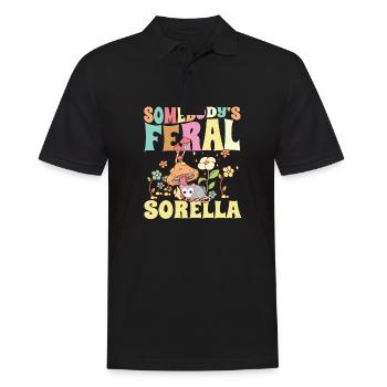 Somebody's Feral Sorella French Sister Wild - Männer Poloshirt - Schwarz - Vorne - Kai (181cm)