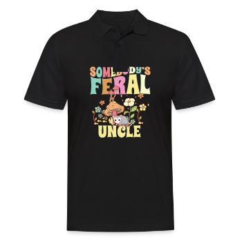 Somebody's Feral Uncle Wild Family Groovy - Männer Poloshirt - Schwarz - Vorne - Kai (181cm)
