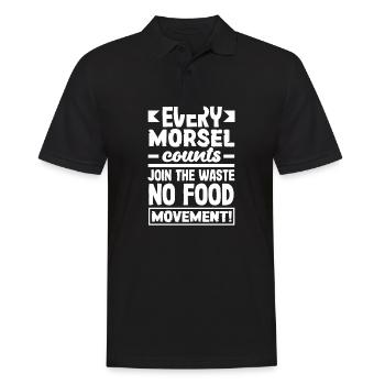 Chaque bouchée compte Rejoignez le Waste No Food - Polo Homme - noir - Devant - Kai (181cm)