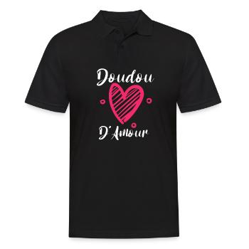 Doudou D Amour Cadeaux St Valentin - Polo Homme - noir - Devant - Kai (181cm)