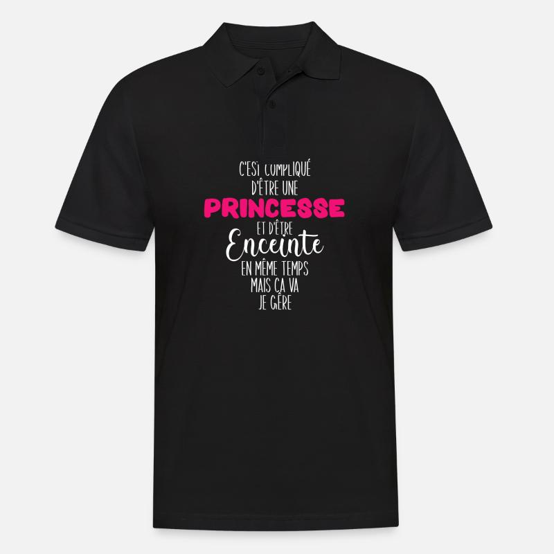 Idée Cadeau Future Maman Enceinte - Polo Homme - noir