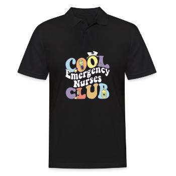 Cool Emergency Nurses Club Infirmière d’urgence autorisée - Polo Homme - noir - Devant - Kai (181cm)