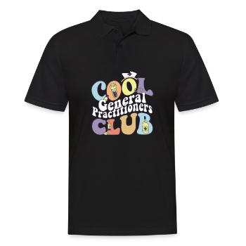 Cool General Practitioners Club Medical Doctor - Männer Poloshirt - Schwarz - Vorne - Kai (181cm)