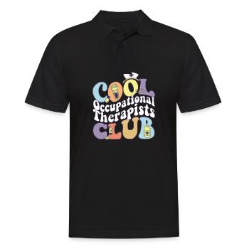 Cool Occupational Therapists Club OT Practitioner - Männer Poloshirt - Schwarz - Vorne - Kai (181cm)