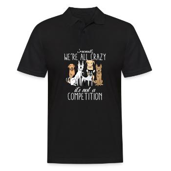 Kawaii Dog Relax Nous sommes tous fous Ce n’est pas un - Polo Homme - noir - Devant - Kai (181cm)