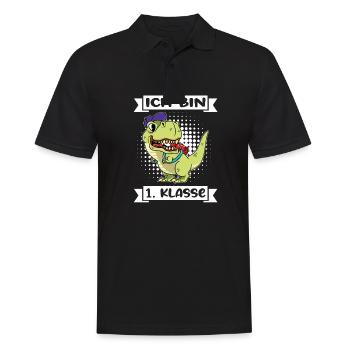 Ich Bin 1 Klasse Einschulung Schulanfang - Männer Poloshirt - Schwarz - Vorne - Kai (181cm)