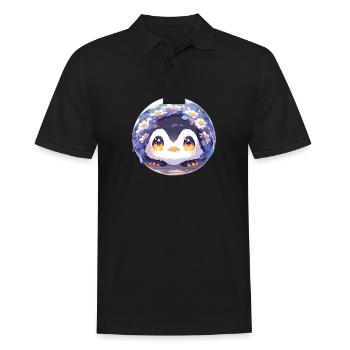 Pinguine - Männer Poloshirt - Schwarz - Vorne - Kai (181cm)