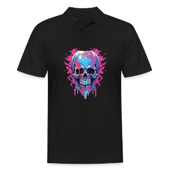 Skulls - Männer Poloshirt - Schwarz - Vorne - Kai (181cm)