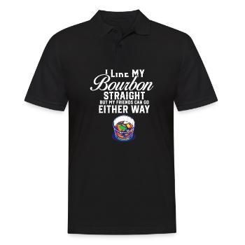 LGBT Proud Ally I Like My Bourbon Straight Gay - Men's Polo Shirt - black - Front - Kai (181cm)