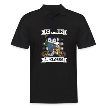 Ich Bin 1 Klasse Einschulung Schulanfang - Männer Poloshirt - Schwarz - Vorne - Kai (181cm)