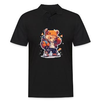 Bär Bären Bären Baby Bär Hip Hop - Männer Poloshirt - Schwarz - Vorne - Kai (181cm)