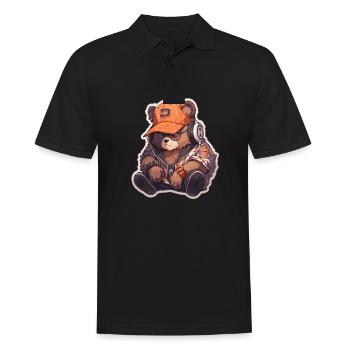 Ours Ours Hipster Ours Ours brun - Polo Homme - noir - Devant - Kai (181cm)
