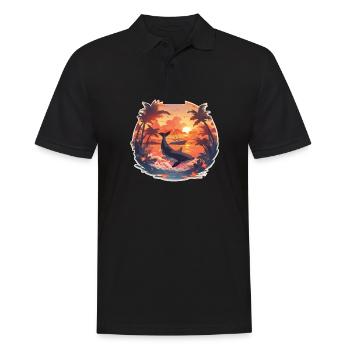 Sailing Sailing Ship Sailing Sunset - Men's Polo Shirt - black - Front - Kai (181cm)