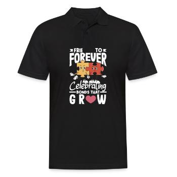 Friends to Forever Celebrating Bonds That Grow - Men's Polo Shirt - black - Front - Kai (181cm)
