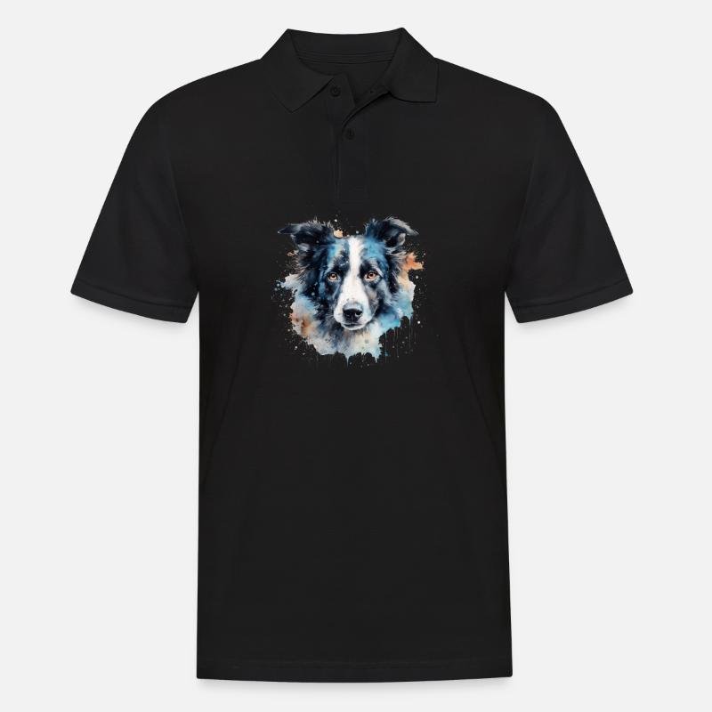 Border Collie - Männer Poloshirt - Schwarz