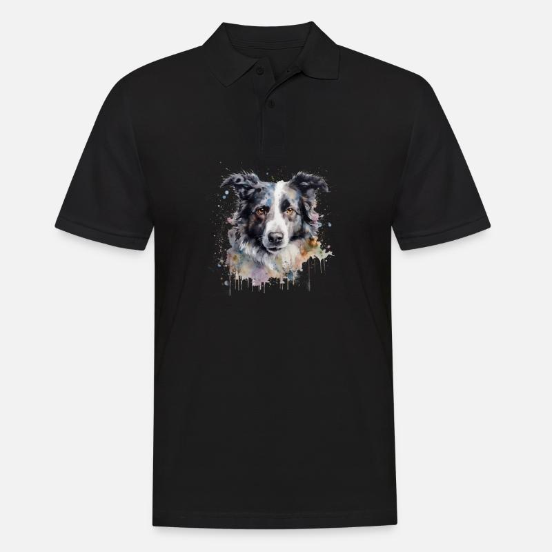 Border Collie - Männer Poloshirt - Schwarz