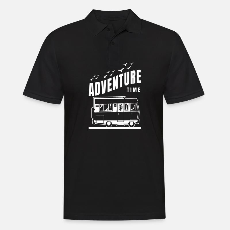 Camping Wohnwagen Wohnmobil Camper Spruch - Männer Poloshirt - Schwarz