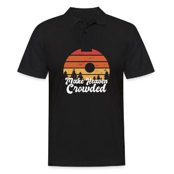 Make Heaven Crowded Bible Verse Faith In Jesus - Men's Polo Shirt - black - Front - Kai (181cm)