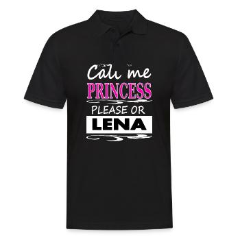 Ich heiße Lena ich bin Lena Prinzessin Lena Gift - Männer Poloshirt - Schwarz - Vorne - Kai (181cm)