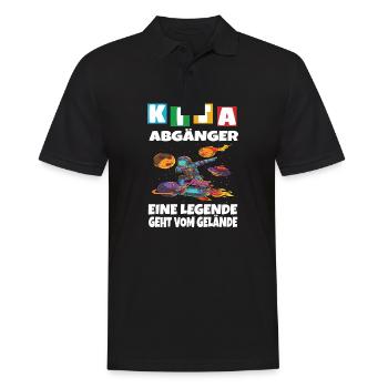 Kindergarten Abgänger Schulanfang Einschulung - Männer Poloshirt - Schwarz - Vorne - Kai (181cm)