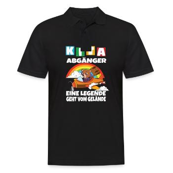 Kindergarten Abgänger Schulanfang Einschulung - Männer Poloshirt - Schwarz - Vorne - Kai (181cm)